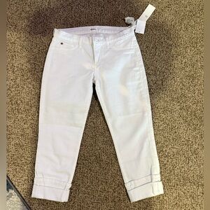 Hudson Jeans White Cropped Denim